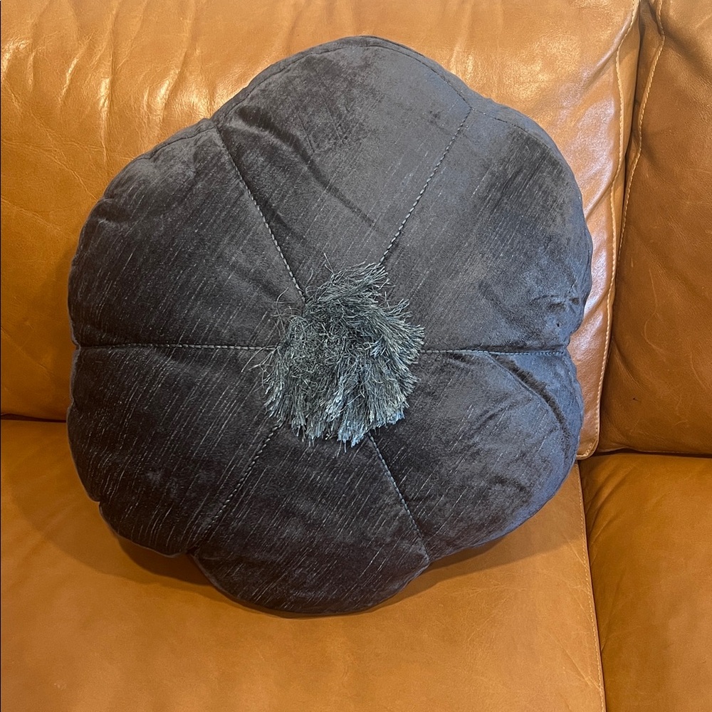 Urban Outfitters Plush Navy Velvet Throw Pillow